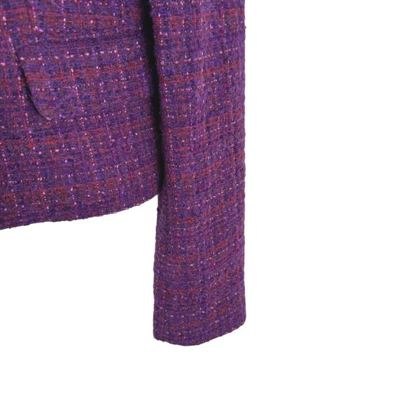 Veronica Beard Bentley Double Breasted Tweed Jacket Size 2 Aubergine NWT CJ-2131 - Picture 6 of 16